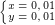 \dpi{120} \tiny \left\{\begin{matrix} x=0,01 & \\ y=0,01 & \end{matrix}\right.