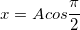 \small x=Acos\frac{\pi }{2}