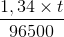 \frac{1,34\times t}{96500}