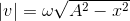 \left | v \right |=\omega \sqrt{A^{2}-x^{2}}