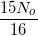 \small \frac{15N_{o}}{16}