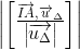 \begin{vmatrix} \begin{bmatrix} \frac{\overrightarrow{IA},\overrightarrow{u}_{\Delta }}{\begin{vmatrix} \overrightarrow{u_{\Delta}} \end{vmatrix}} \end{bmatrix} \end{vmatrix}