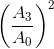 \left ( \frac{A_{3}}{A_{0}} \right )^{2}