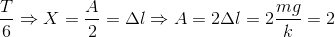 \frac{T}{6}\Rightarrow X=\frac{A}{2}=\Delta l\Rightarrow A=2\Delta l=2\frac{mg}{k}=2