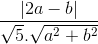 \frac{\left | 2a-b \right |}{\sqrt{5}.\sqrt{a^{2}+b^{2}}}