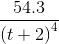 \frac{54.3}{\left ( t+2 \right )^{4}}