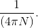 \frac{1}{(4\pi N)}.