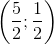 \left ( \frac{5}{2} ;\frac{1}{2}\right )