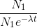 \frac{N_{1}}{N_{1}e^{-\lambda t}}