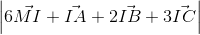 \left |6\vec{MI}+ \vec{IA}+2\vec{IB}+3\vec{IC} \right |