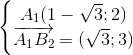 \left\{\begin{matrix} A_{1}(1-\sqrt{3};2)\\\overrightarrow{A_{1}B_{2}}=(\sqrt{3};3) \end{matrix}\right.