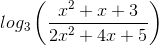 log_{3}\left ( \frac{x^{2}+x+3}{2x^{2}+4x+5} \right )