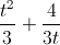 \frac{t^{2}}{3}+\frac{4}{3t}