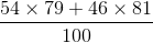 \frac{54\times 79+46\times 81}{100}