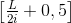 \begin{bmatrix} \frac{L}{2i}+0,5 \end{bmatrix}