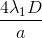 \frac{4\lambda _{1}D}{a}