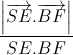 \frac{\left|\overrightarrow{SE}.\overrightarrow{BF}\right|}{SE.BF}