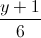 \frac{y+1}{6}