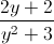 \frac{2y+2}{y^{2}+3}