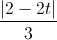 \frac{|2-2t|}{3}