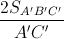 \frac{2S_{A'B'C'}}{A'C'}