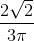 \frac{2\sqrt{2}}{3\pi }