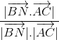 \frac{|\overrightarrow{BN} .\overrightarrow{AC}|}{|\overrightarrow{BN}|.|\overrightarrow{AC}|}