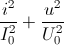 \frac{i^{2}}{I_{0}^{2}}+\frac{u^{2}}{U_{0}^{2}}