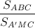 \frac{S_{ABC}}{S_{A'MC}}