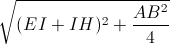 \sqrt{(EI+IH)^{2}+\frac{AB^{2}}{4}}