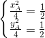 \left\{\begin{matrix} \frac{x_{A}^{2}}{4}=\frac{1}{2}\\ \frac{y_{A}^{2}}{4}=\frac{1}{2} \end{matrix}\right.