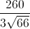 \frac{260}{3\sqrt{66}}