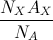 \frac{N_{X}A_{X}}{N_{A}}