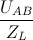 \frac{U_{AB}}{Z_{L}}