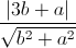 \frac{|3b+a|}{\sqrt{b^{2}+a^{2}}}