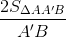 \frac{2S_{\Delta AA'B}}{A'B}