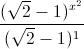 \frac{(\sqrt{2}-1)^{x^{2}}}{(\sqrt{2}-1)^{1}}