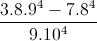 \frac{3.8.9^{4}-7.8^{4}}{9.10^{4}}