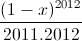 \frac{(1-x)^{2012}}{2011.2012}