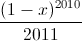 \frac{(1-x)^{2010}}{2011}