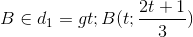 Bin d_{1}=>B(t;frac{2t+1}{3})