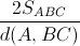 \frac{2S_{ABC}}{d(A,BC)}