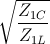 \sqrt{\frac{Z_{1C}}{Z_{1L}}}