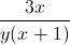 \frac{3x}{y(x+1)}