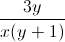 \frac{3y}{x(y+1)}