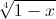 \sqrt[4]{1-x}