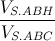 \frac{V_{S.ABH}}{V_{S.ABC}}