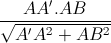 \frac{AA'.AB}{\sqrt{A'A^{2}+AB^{2}}}