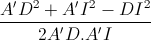 frac{A'D^{2}+A'I^{2}-DI^{^{2}}}{2A'D.A'I}