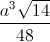 frac{a^{3}sqrt{14}}{48}